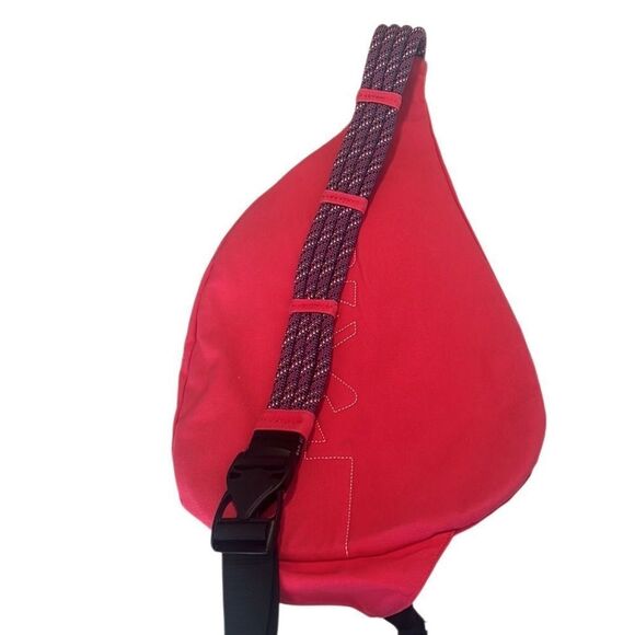 Kavu Pink Cotton Adjustable Strap Multiple Zip Pockets Sling Backpack - Picture 2 of 13